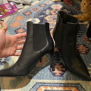 Black high heel booties